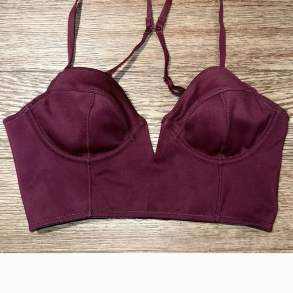 [Intimately free people] Brianna Longline Underwire Bra - Crimson - S - Picture 5 of 9